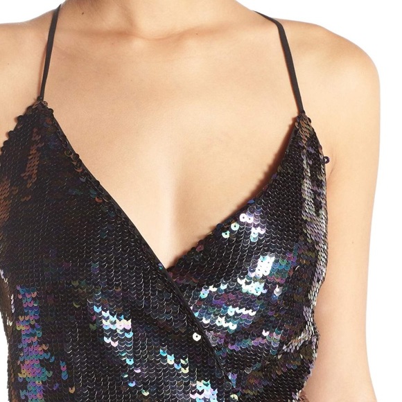 Adelyn Rae Sequin Wrap Slip Dress - Picture 7 of 7